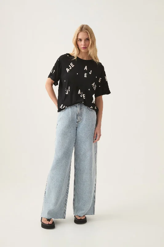 Decora Logo Sprinkle Knit Tee Plaid T-Shirt Polka Dot Checkered