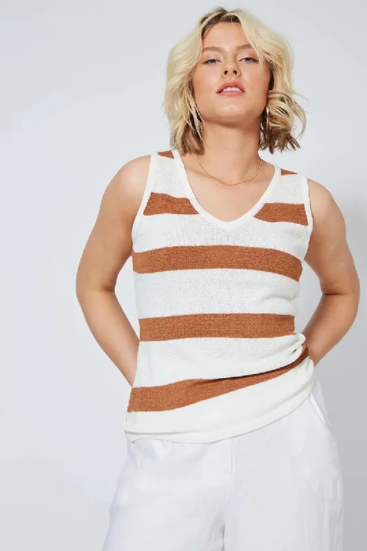 Isle Of Mine - Pala Tank - Cinnamon Terry Blend Velvet Blend Canvas Blend