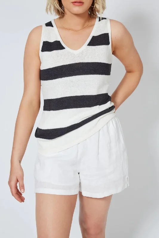Isle Of Mine - Pala Tank - Indigo Silk Blend Satin Velvet
