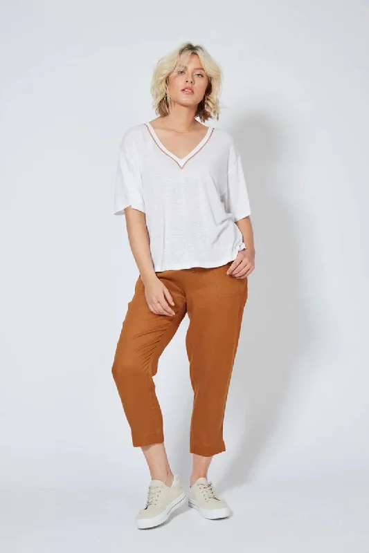 Isle Of Mine - Sunda V Neck Tee - Imperial Cozy Warm Stylish