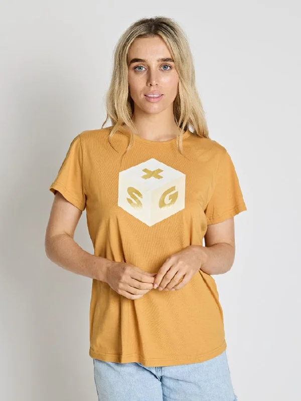 Stella + Gemma | High Roller Tee | Chai Collared Crew Neck Turtle Neck