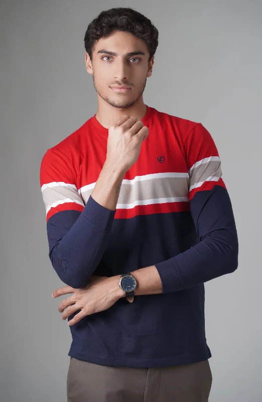 Yarn Dyed Crew Ribbed Striped Patterned