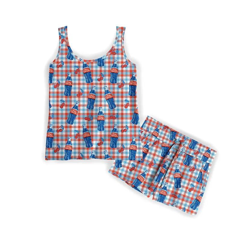 Cherry Cola Women's Tank & Shorts Lounge Set