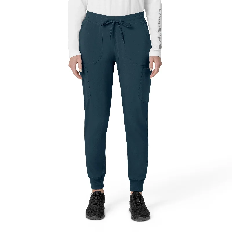 Carhartt Force Cross-Flex Women's Cargo Jogger Scrub Pant - Navy Elegant Tailored Jumpsuit