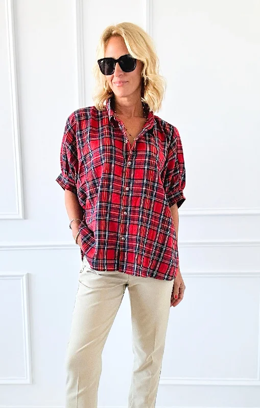 Cozy Daydream Oversized Plaid - Red