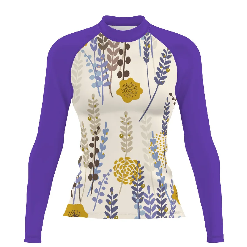 Lavender V1 - Women's Surf UPF50+ Long Sleeve Rash Guard