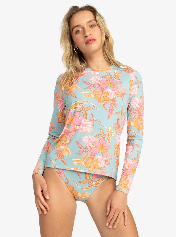 Sea Skippin Long Sleeve Rashguard - Blue Surf Kartoffel Tropical Summer UV Coat