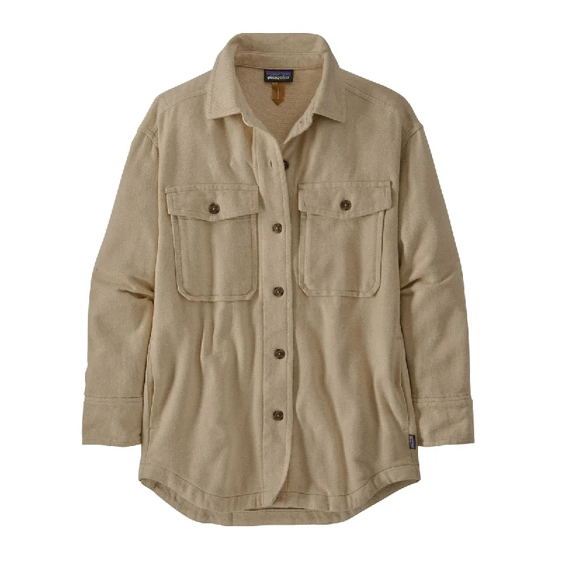 Women's Heavyweight Fjord Flannel Overshirt Casual Round Neck