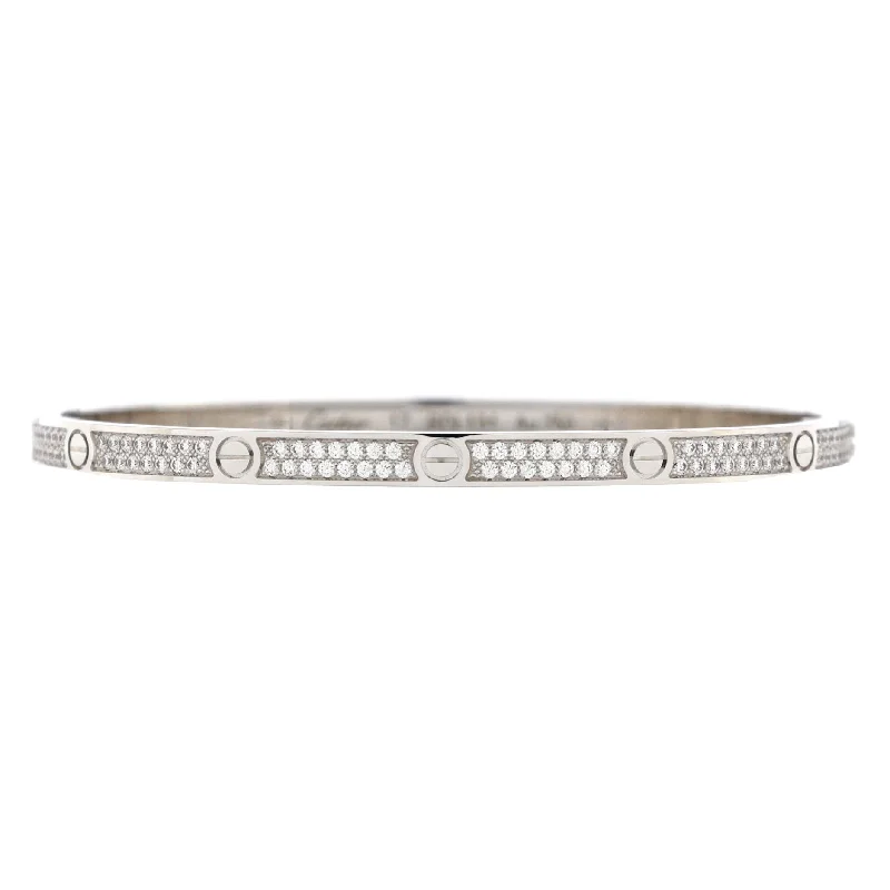 Unmissable Discounts On Timeless Jewelry Pieces Love Bracelet 18K White Gold with Pave Diamonds Small